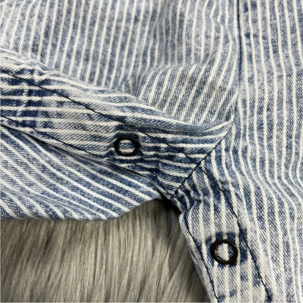 Vintage Oshkosh Bgosh Acid Wash Rail Road Stripe Overalls Made USA